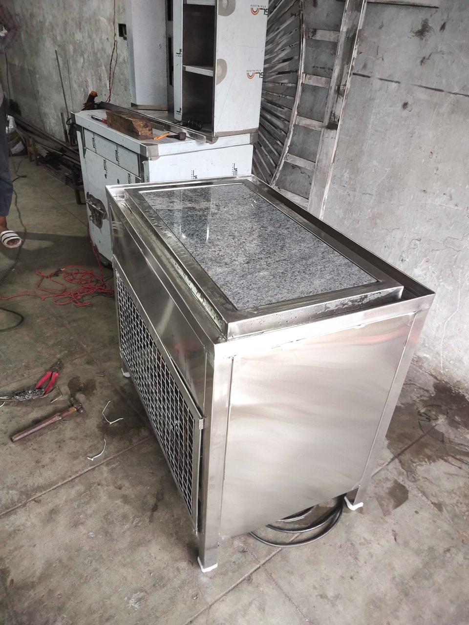 Stone Ice Counter — chilled granite-top commercial dessert and beverage service unit