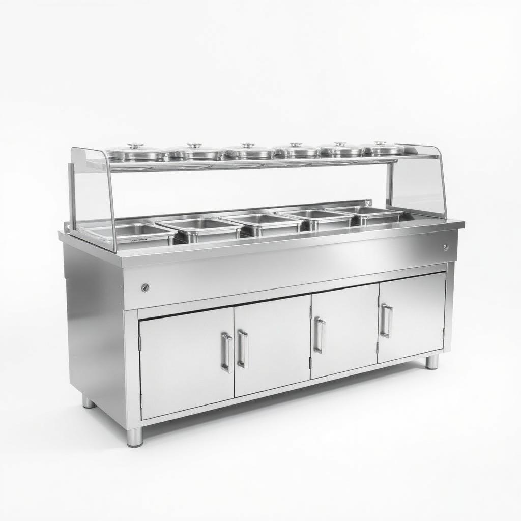 10 Container Bain Marie With Cabinet