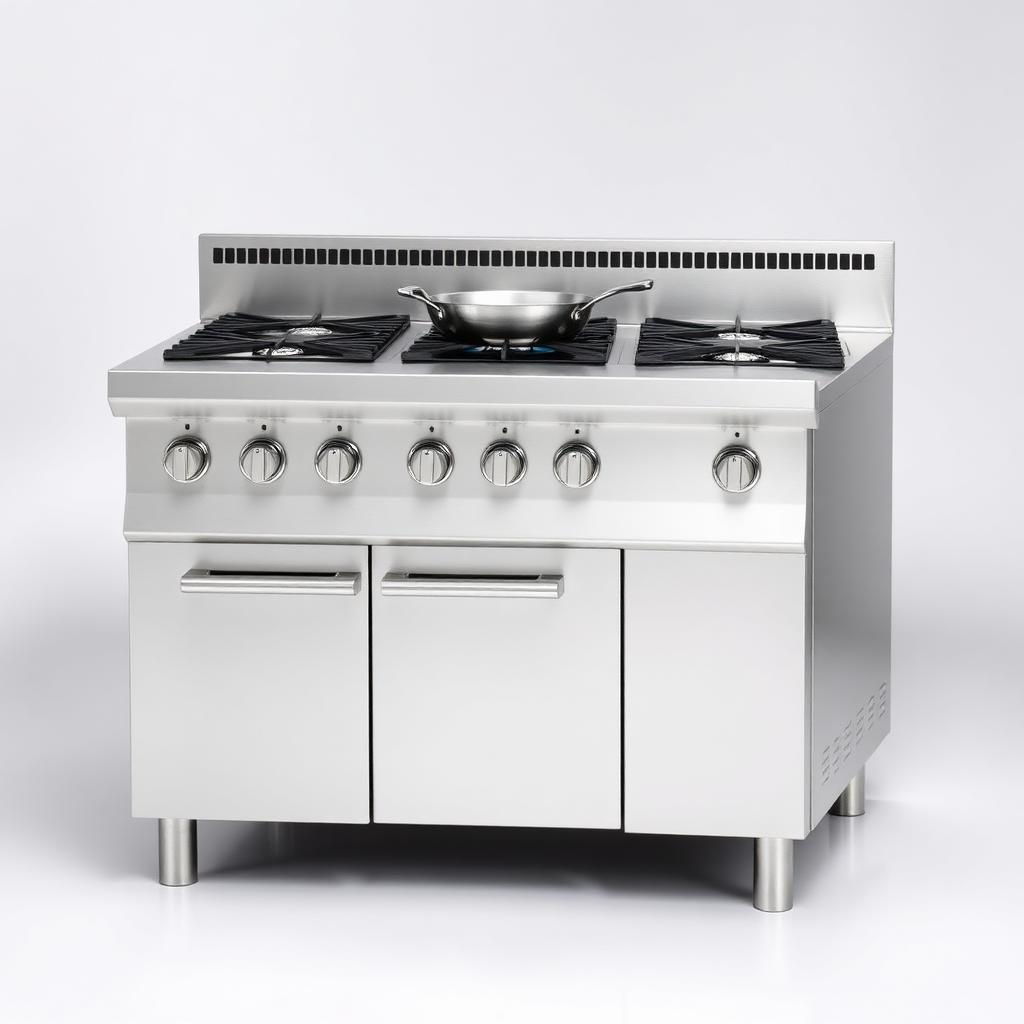 Three Burner Chinese Range With Continental