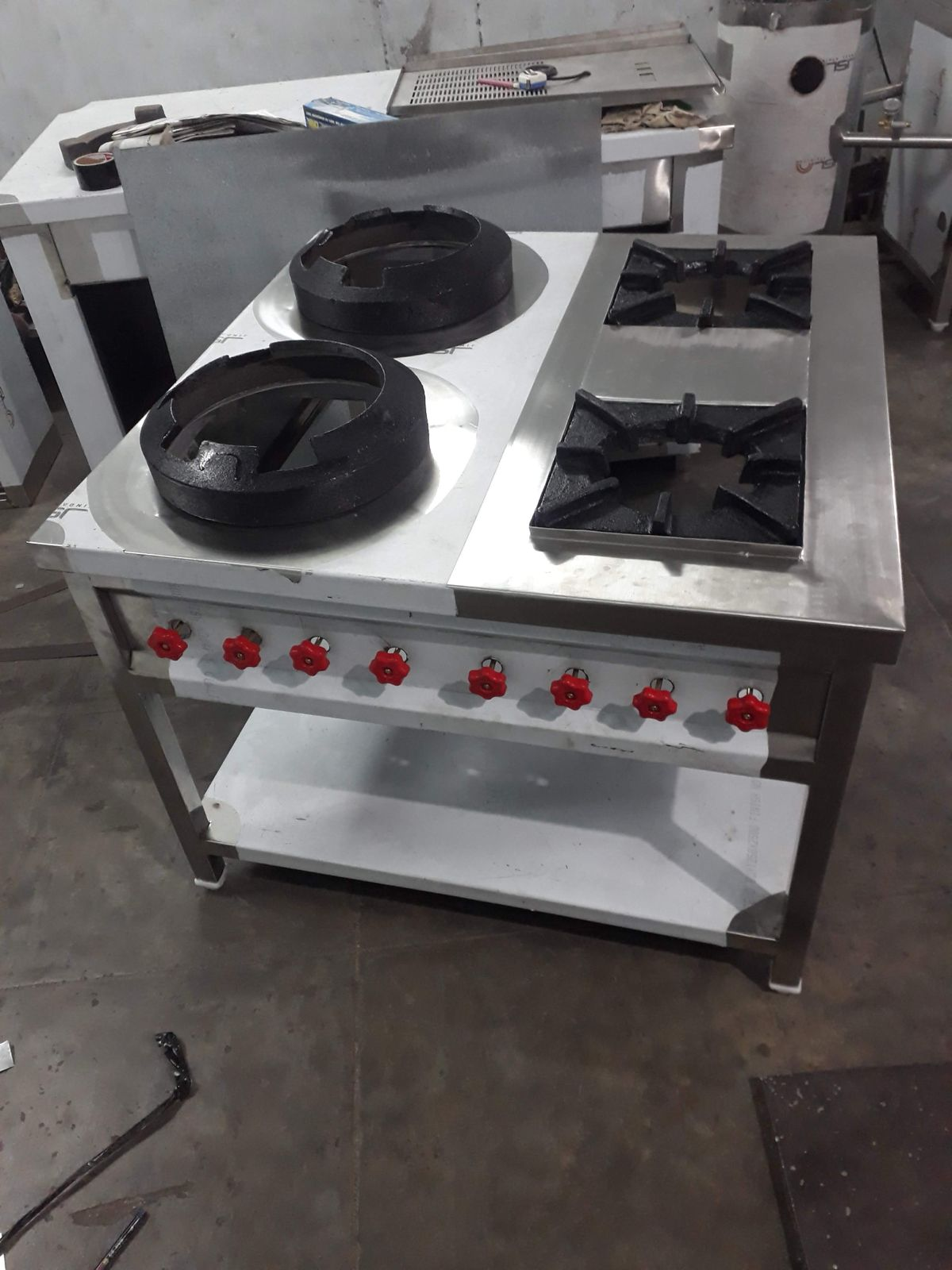 Continental Combination Gas Range — Chinese & Indian burners