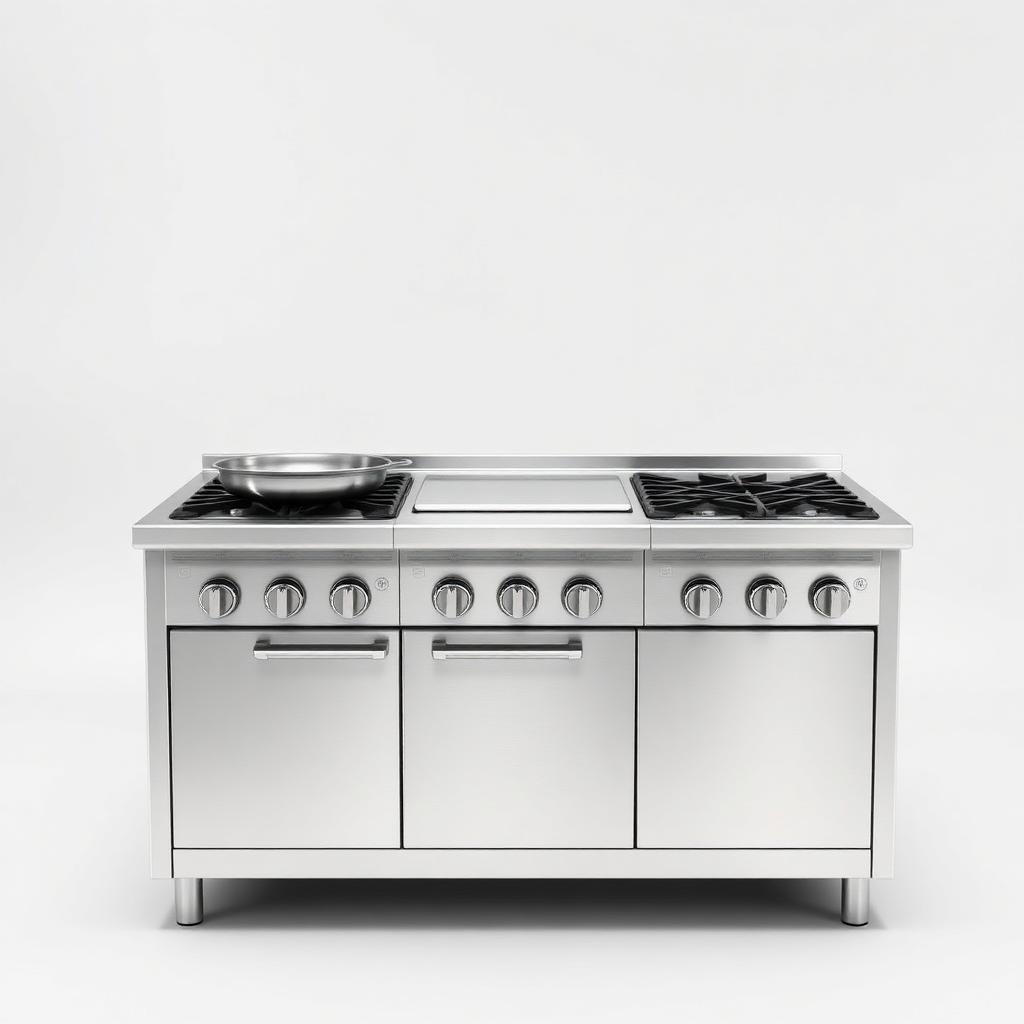 Three Burner Chinese Range With Continental