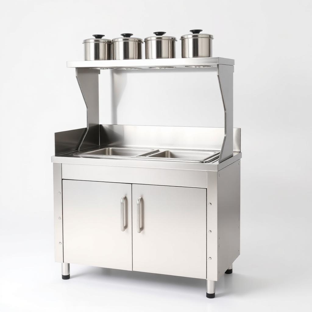 5 Container Bain Marie With Cabinet