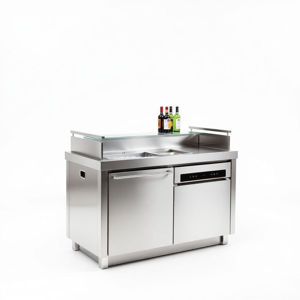 Cocktail Station With Ice Bin & Speed Rail