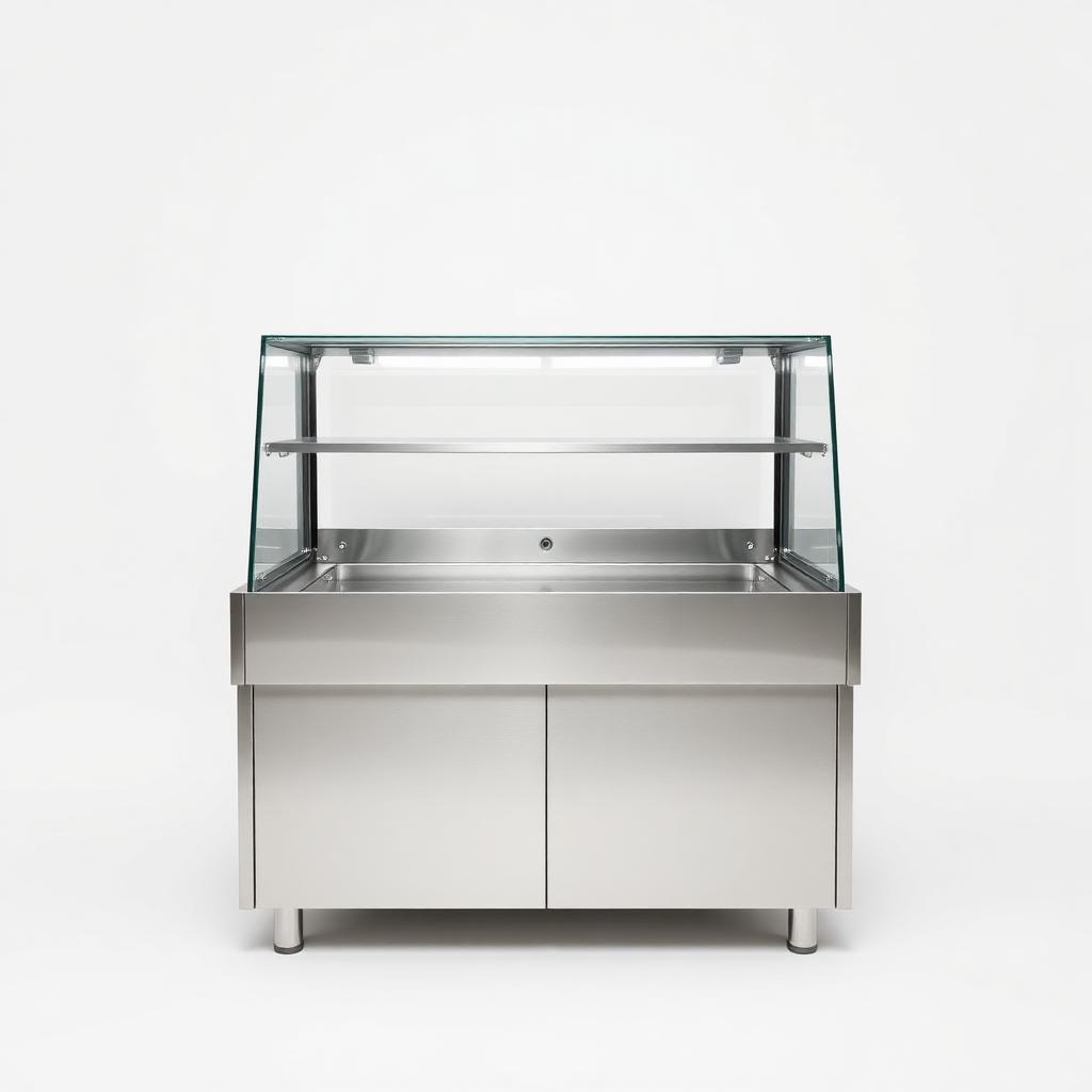 Display Counter With Bottom And Two Shelves